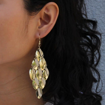 E1577 - Fashion Metal Multi-layer Disc Earrings